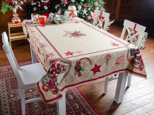 Скатертина гобеленова "Santa Claus" 140x180 см