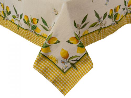 Скатертина гобелен "Лимон" 140x140см