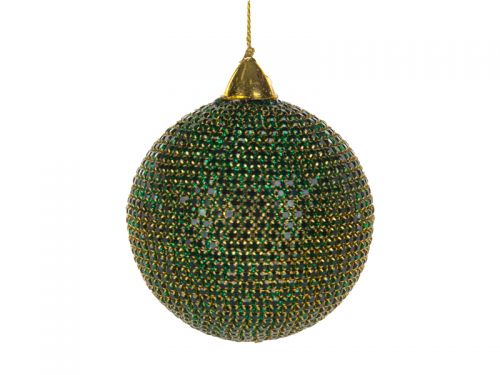 Прикраса декоративна куля зелена 8см