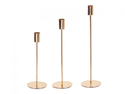 Набір із 3-х свічників 17 см, 22 см, 27 см (метал)