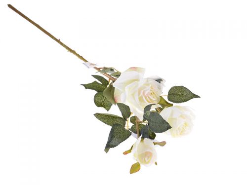 Роза кущова, гілка, 3 голови, латекс, 65 см