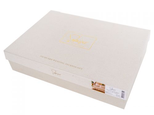 Комплект постільної білизни "Lucca" бежевий,ранфорс жаккард  200x220 см+4н.50x70 см