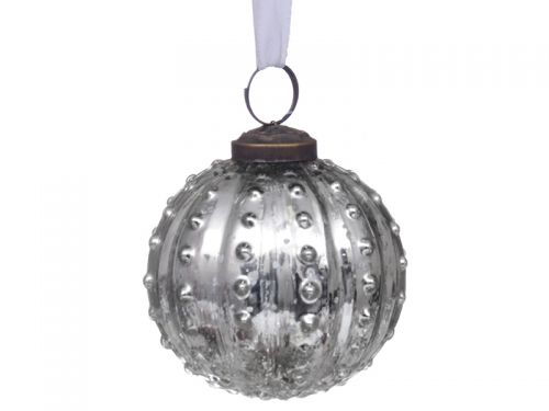 Ялинкова іграшка 8см срібло