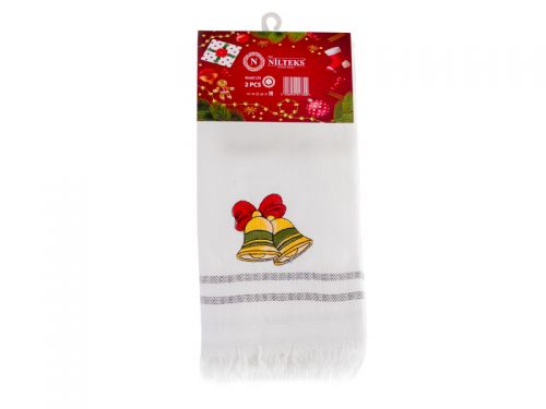 Набір  рушників кухонних з бахромою "Christmas" 40x60 см (2 шт)