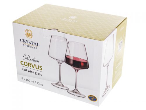 Набір келихів для вина "CORVUS" 360 мл 6 шт