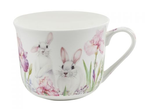 Чайний набір «Кролик у квітах» 2 предмети 470 мл