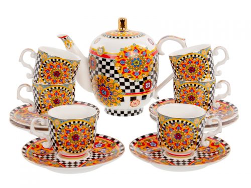Чайний набір 13 пр (Чайник 800 мл, 6 чашек 100 мл и 6 блюдець)