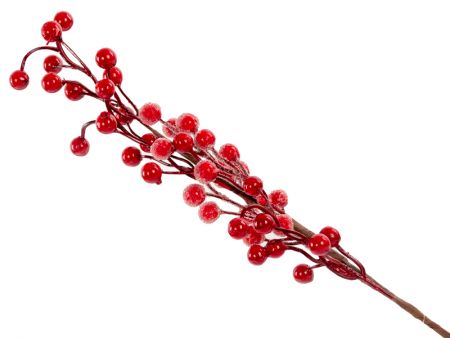 Гілка декоративна ягідки 50 см (пластик)