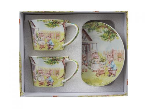 Чайний набір 4 пр. "Кроличі Історіі" 220 мл