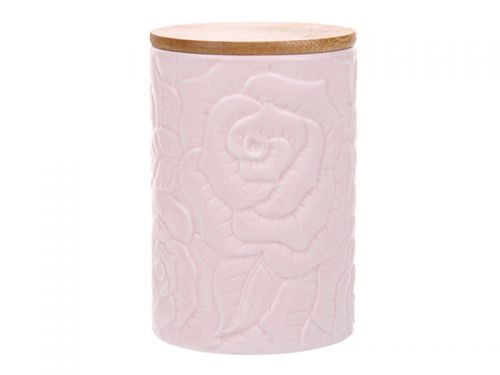 Банка для сипучих з бамбуковою кришкою  10х10х15см (без коробки)