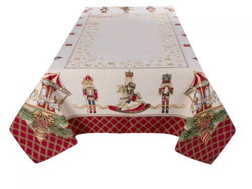 Скатертина гобелен "Лускунчик" коло діам 140x140см