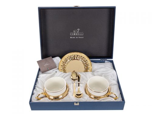 Набір для чаювання на 2 персони, золото 130 мл