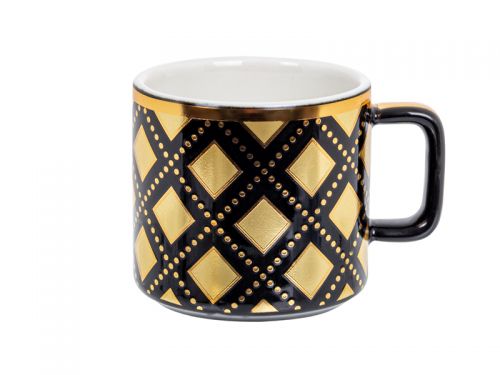 Кавовий набір 12 пр. 120 мл чорний із золотом