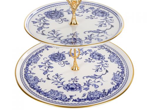 Блюдо двоярусне "Blue Rose" 19см та 26см