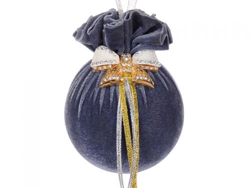 Ялинкова куля Ø 10 см з брошкою  бант 