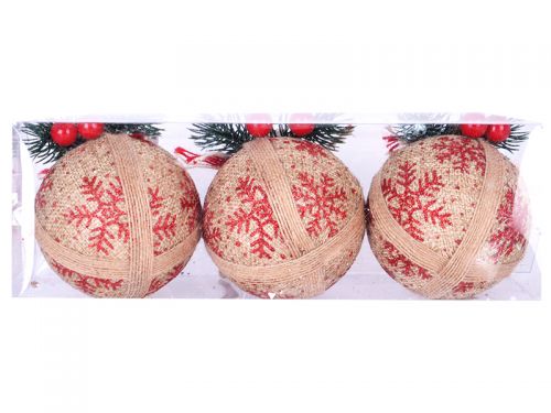 Набір ялинкових прикрас 3шт, 8см
