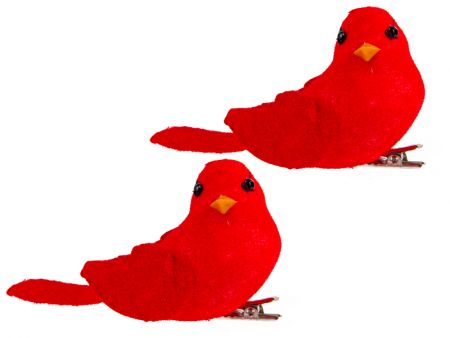 Набір з 2-х декоративних пташок 10 см (пластик)