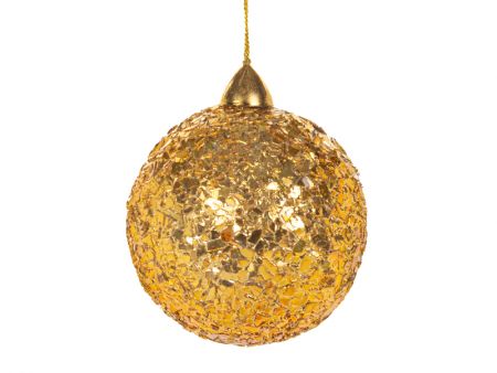 Прикраса декоративна куля золото 8см