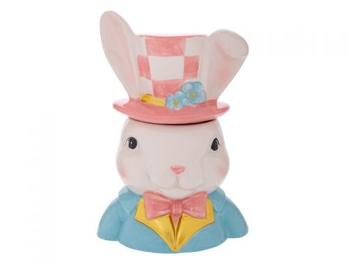 Керамічна банка для печива у формі кролика 19x16x28 см