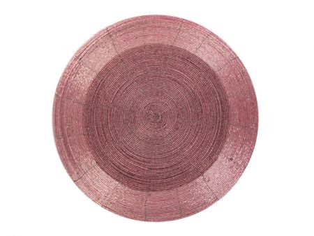 Плейсмат бісер 35см рожевий