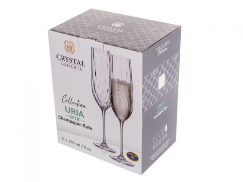Набір келихів для шампанського "URIA OPTIC" 270 мл 6шт