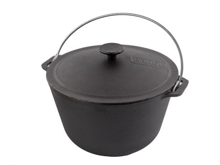 Казан туристичний чавунний з чавунною кришкою ТМ 