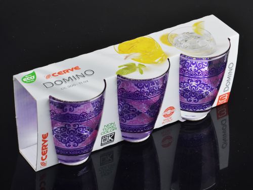 Набір з 3-х склянок "Шарм фуксія" 300 мл.