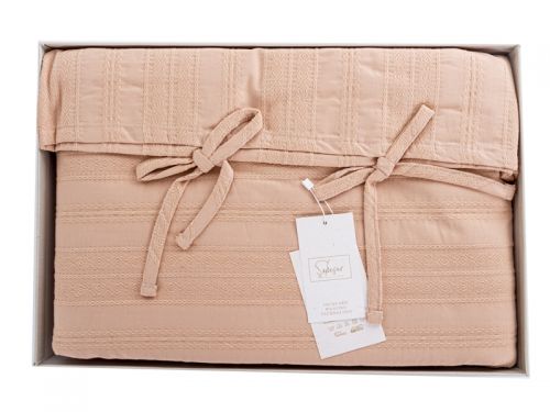 Комплект постільної білизни "Lucca" бежевий,ранфорс жаккард  200x220 см+4н.50x70 см