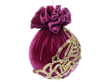 Ялинкова куля Ø 8 см з золотою прикрасою