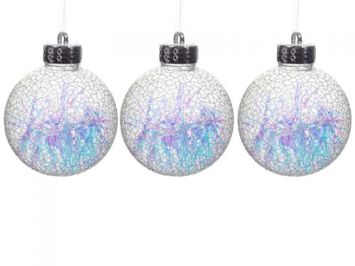 Набір ялинкових прикрас із 3 штук 8 см (пластик)