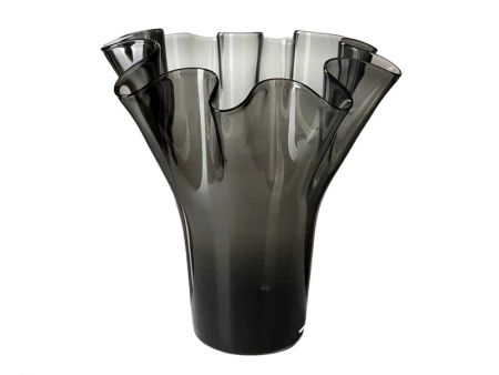 Ваза Tissue Grey h35 d 24 см