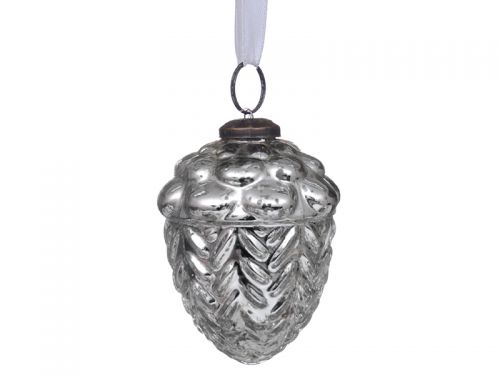 Ялинкова іграшка 8см срібло
