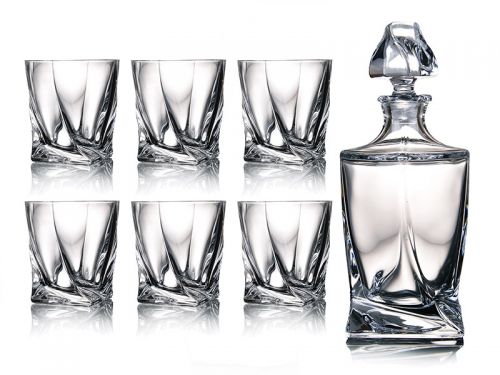 Набір для віскі Bohemia Quadro з 7 предметів