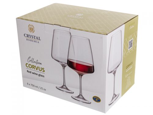Набір келихів для вина "CORVUS" 750 мл 6 шт
