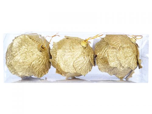 Набір ялинкових кульок 3шт, 8см