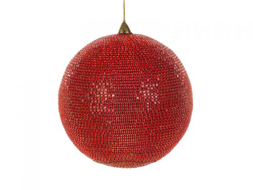 Прикраса декоративна куля червона 15см