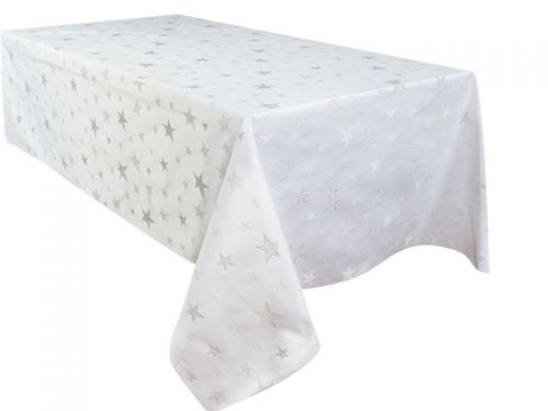 Скатертина з срібним люрексом "Зірки" 160х220 см