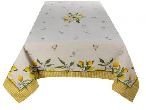 Скатертина гобелен "Лимон" 140x140см