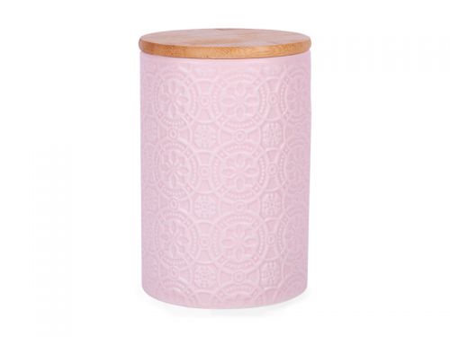 Банка для сипучих з бамбуковою кришкою 10х10х15см