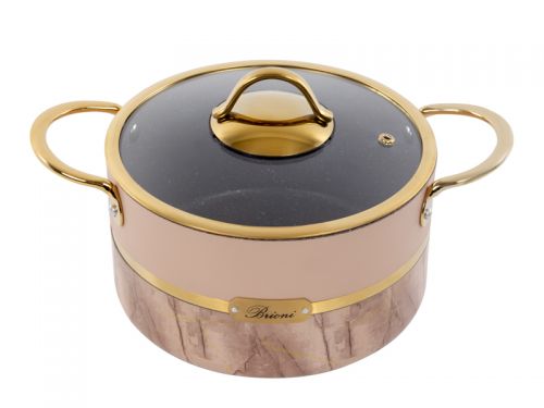 Набiр з 4 пр. Brioni "Selection Plus Biege" (Каструля 18 см 2,1 л/каструля 20 см 2,7 л/ сковорода 26