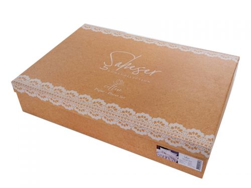 Комплект постільної білизни "Freya" кремовий,ранфорс євро 200x220 см+покривало 240x260 см +4н.50x70