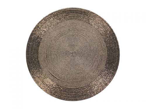 Плейсмат бісер 35см срібло