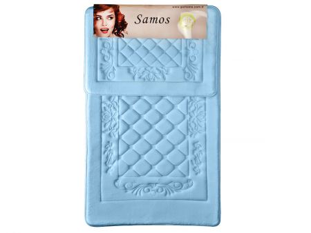 Набір в ванну кімнату з 2 шт блакитний 100х60 см/ 40х60 см