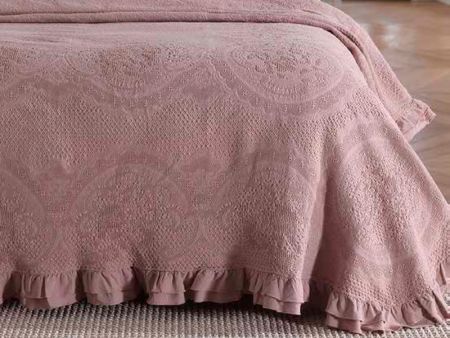Покривало Leticia 220х240 см бавовна Plum