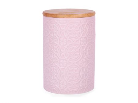 Банка для сипучих з бамбуковою кришкою 10х10х15см