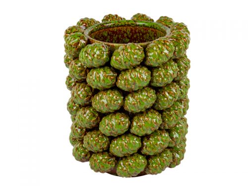 Ваза "Шишки" 20х20х26 см зелена (кераміка)