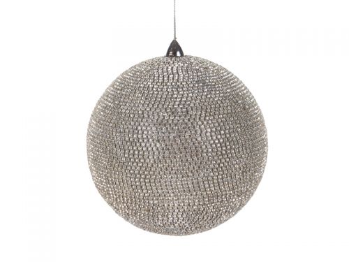 Прикраса декоративне шар срібло 15см