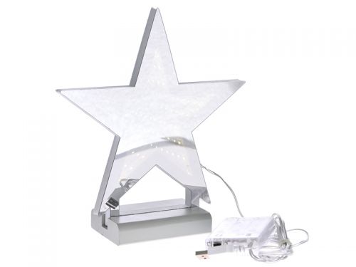 Декоративна світлова зірка 3D, 26см