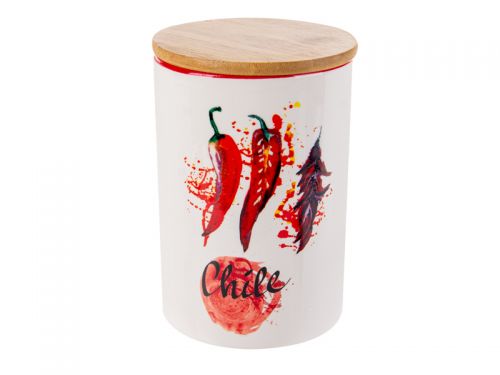 Набір банок для сипучих з 3-х шт "Hot vegetables" 1000мл 10x15см