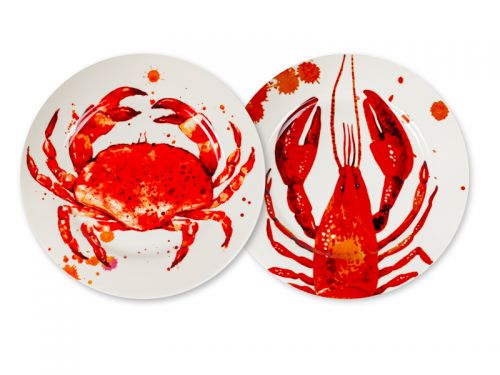 Набір тарілок "Red Shells" 2 шт 19 см